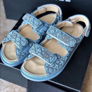Chanel denim sandals